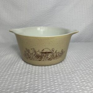 Pyrex 473-B Forest Fancies Mushroom Casserole dish, no lid